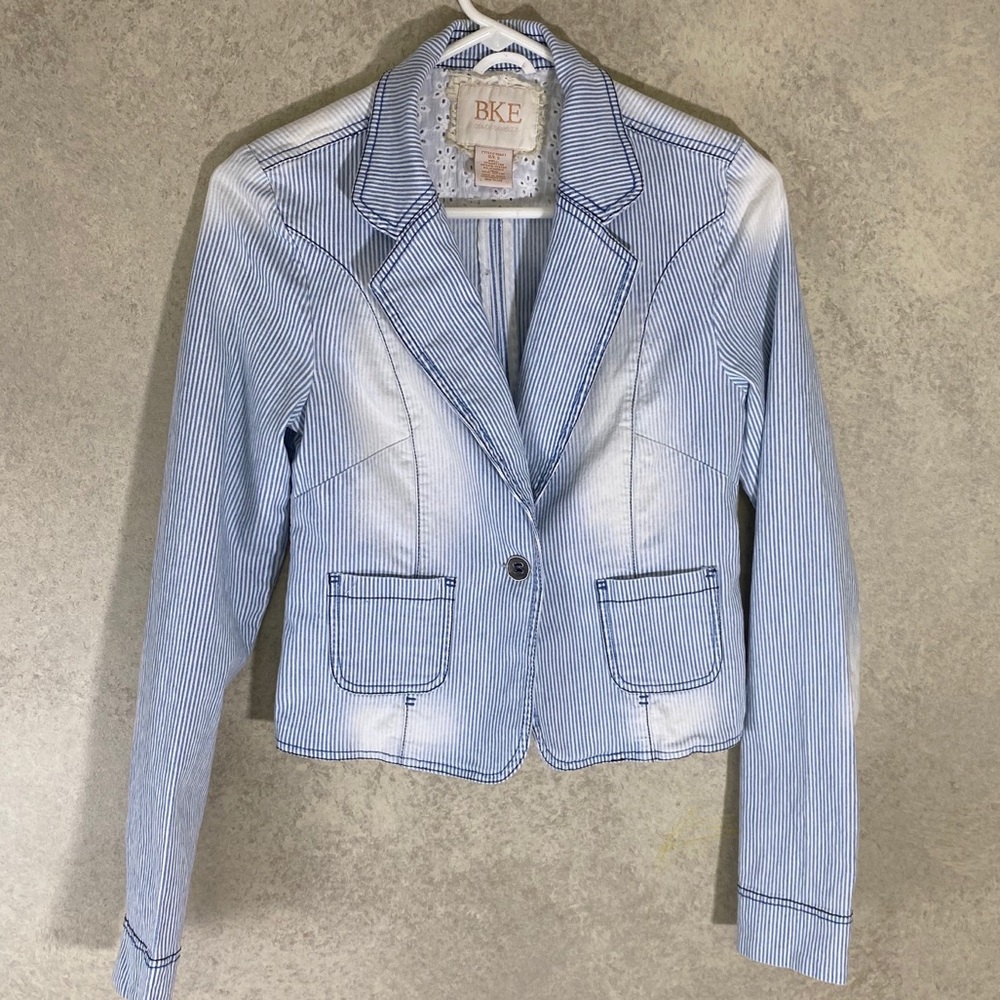 BKE denim washed blazer jacket S
